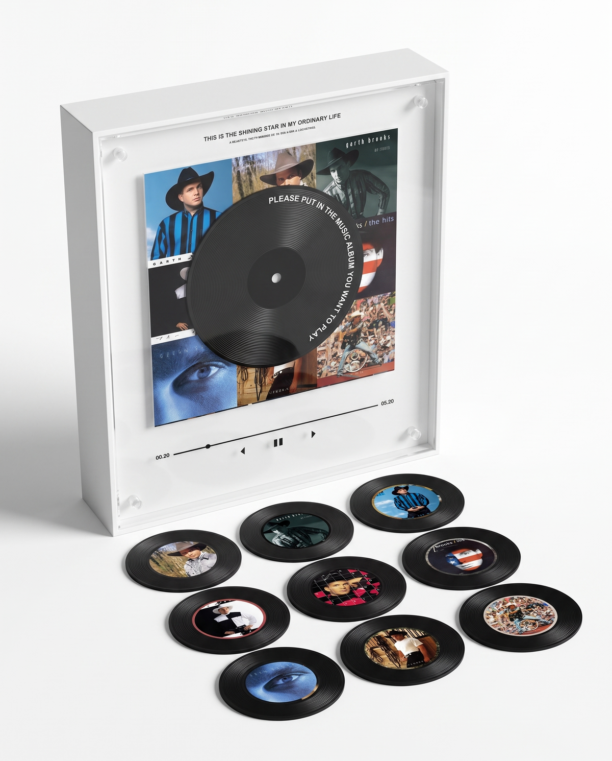 Garth Brooks music player box – white studio