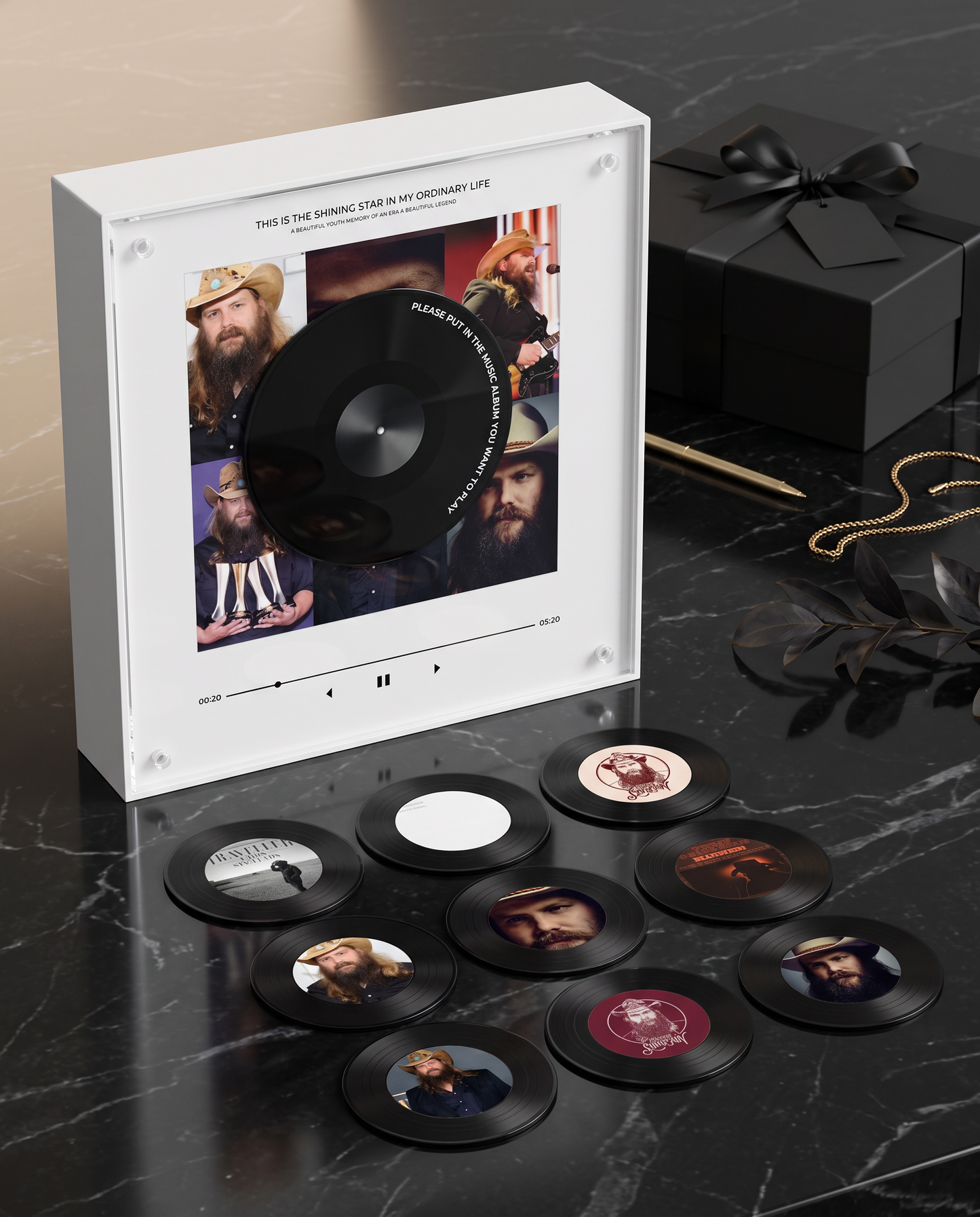 C.S. – Tennessee Whiskey music player, black marble gifting