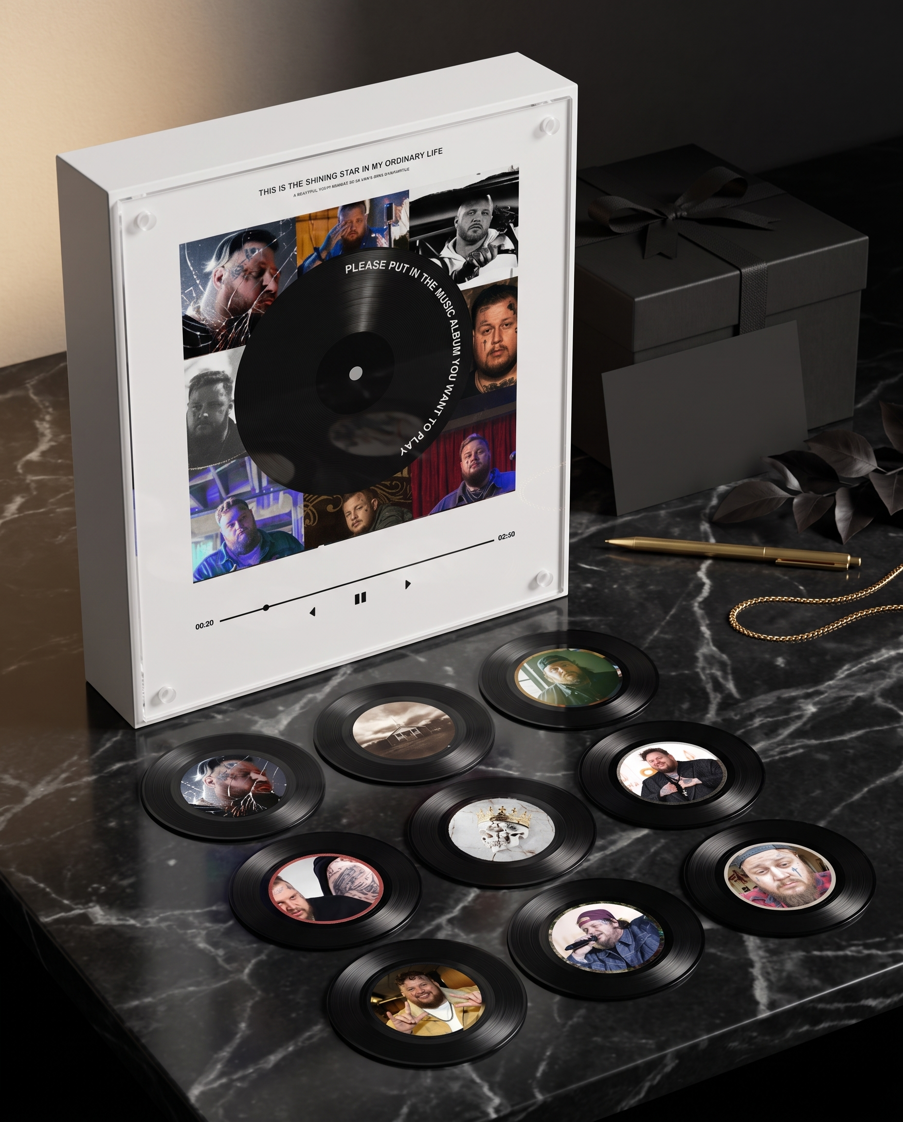 Jelly Roll music player box – marble gift scene